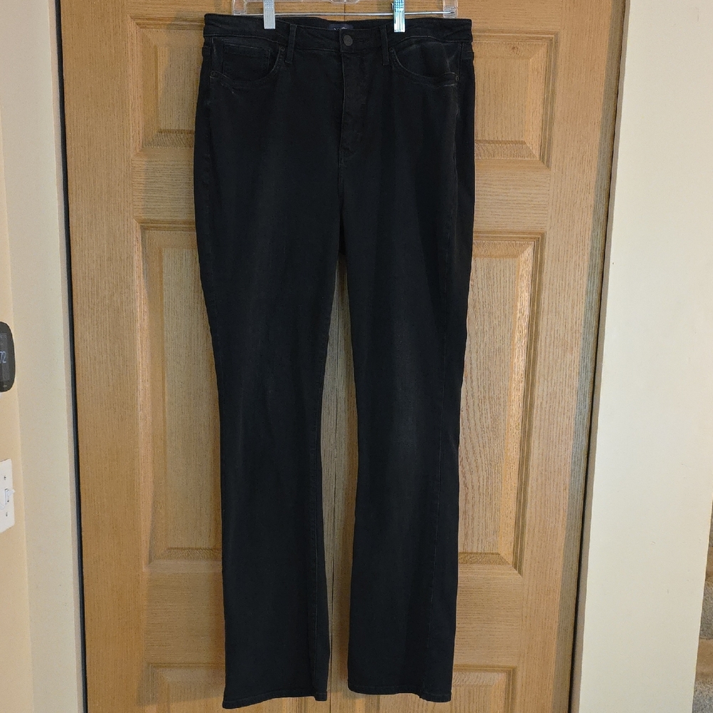 NYDJ Women's Straight Leg Black Jeans